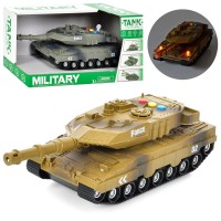 Игрушечный инерционный танк со светом и звуком A-Toys WH1225B-2 на батарейках, 1 шт